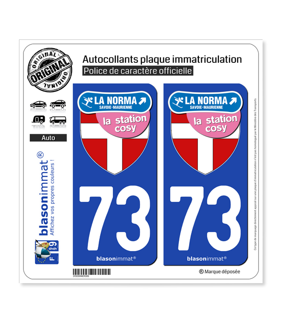 73 La Norma - Station II | Autocollant plaque immatriculation