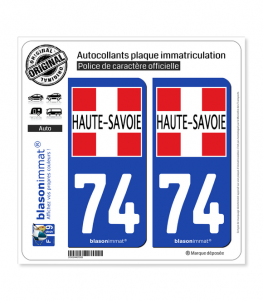 74 Thonon-les-Bains logo autocollant plaque immatriculation stickers