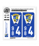 984 TAAF - Armoiries | Autocollant plaque immatriculation