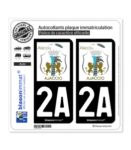 Stickers plaque immatriculation 2A