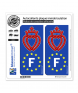 F Coeur Vendéen - Identifiant Européen | Autocollant plaque immatriculation