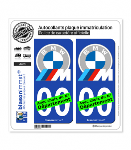 Pack Premium Autocollant Plaque d'immatriculation BMW 3M