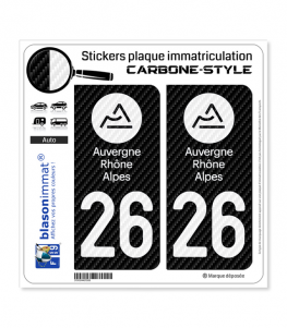 Autocollant Stickers plaque immatriculation voiture auto département 87  Haute-Vienne Logo Région Nouvelle Aquitaine Lion Noir