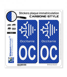 Pack 2 paires Autocollant Stickers Plaque d'immatriculation
