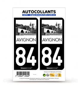 84 Avignon -Tourisme | Autocollant plaque immatriculation