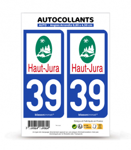 39 Haut-Jura - Pays | Autocollant plaque immatriculation