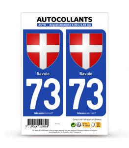73 Savoie - Armoiries | Autocollant et plaque immatriculation