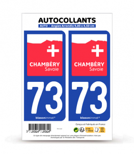 73 Chambéry - Métropole | Autocollant plaque immatriculation