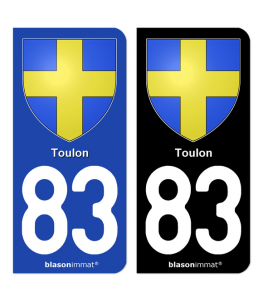 83 Toulon - Blason | Autocollant plaque immatriculation