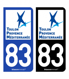 83 Toulon - Métropole | Autocollant plaque immatriculation