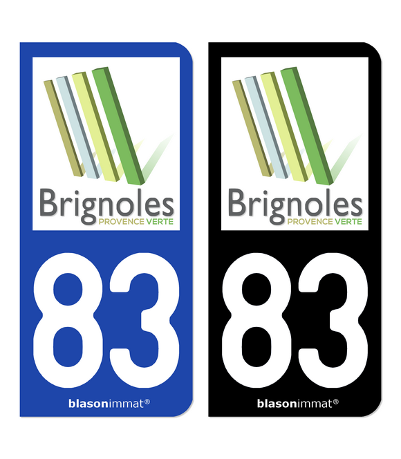 83 Brignoles - Pays | Autocollant plaque immatriculation