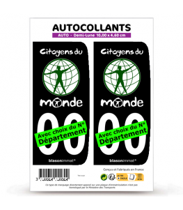 Citoyens du Monde | Autocollant plaque immatriculation