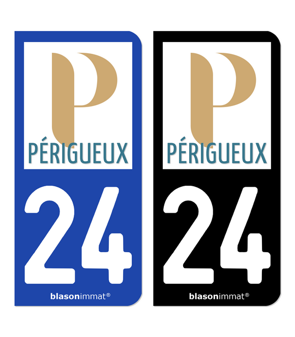 24 Périgueux - Pays | Autocollant plaque immatriculation