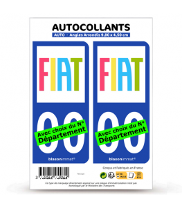 Fiat - 2020 | Autocollant plaque immatriculation