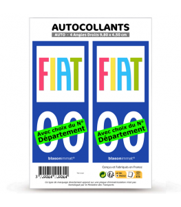 Fiat - 2020 | Autocollant plaque immatriculation