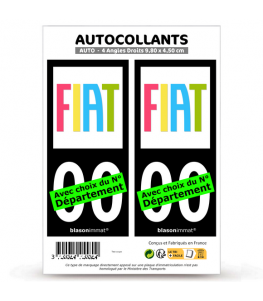 Fiat - 2020 | Autocollant plaque immatriculation