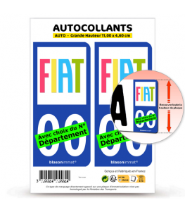 Fiat - 2020 | Autocollant plaque immatriculation