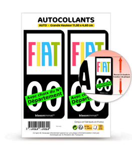 Fiat - 2020 | Autocollant plaque immatriculation