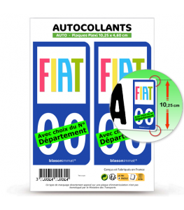 Fiat - 2020 | Autocollant plaque immatriculation