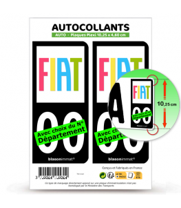 Fiat - 2020 | Autocollant plaque immatriculation