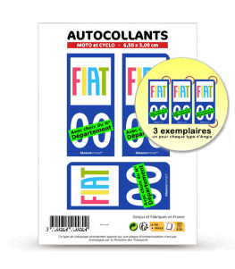 Fiat - 2020 | Autocollant plaque immatriculation