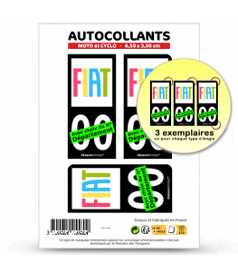 Fiat - 2020 | Autocollant plaque immatriculation