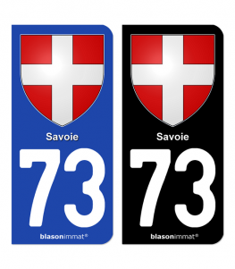 73 Savoie - Armoiries | Autocollant Plaque Immatriculation