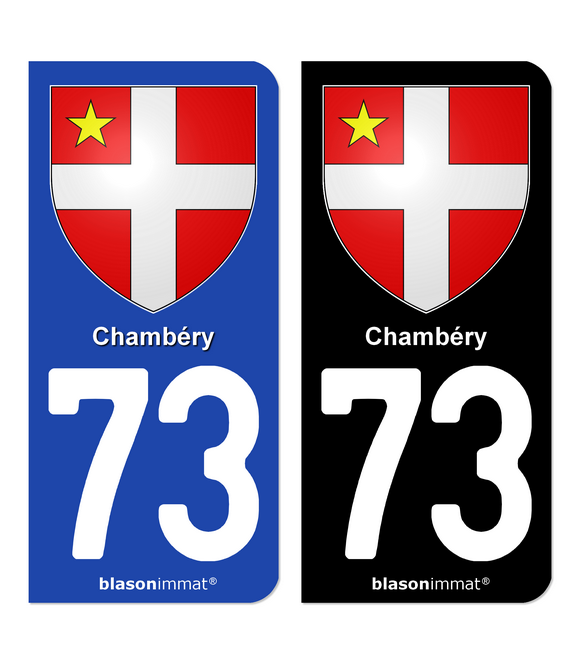 73 Chambéry - Armoiries | Autocollant plaque immatriculation