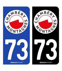 73 Chambéry - Montagnes | Autocollant plaque immatriculation