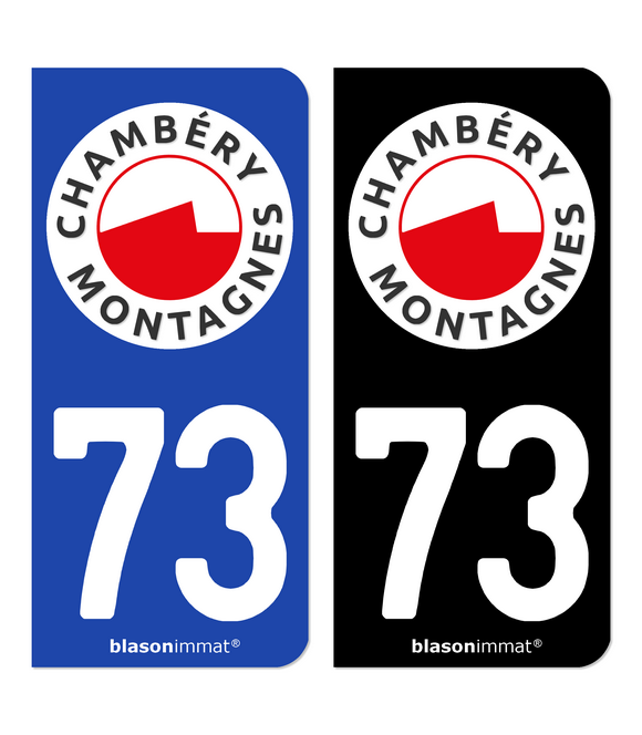 73 Chambéry - Montagnes | Autocollant plaque immatriculation