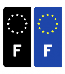 F France - Identifiant Européen | Autocollant plaque immatriculation