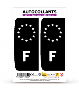 F France - Identifiant Européen | Autocollant plaque immatriculation