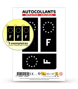 F France - Identifiant Européen | Autocollant plaque immatriculation