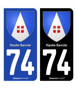 74 Haute-Savoie - Armoiries | Autocollant plaque immatriculation