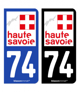 74 Haute-Savoie - Département | Autocollant plaque immatriculation