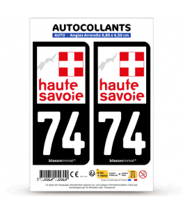 74 Haute-Savoie - Département | Autocollant plaque immatriculation