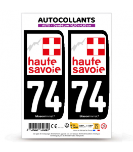 74 Haute-Savoie - Département | Autocollant plaque immatriculation