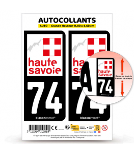 74 Haute-Savoie - Département | Autocollant plaque immatriculation