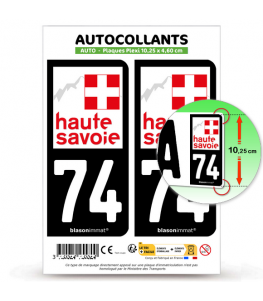 74 Haute-Savoie - Département | Autocollant plaque immatriculation