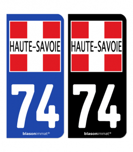 74 Haute-Savoie - Département II | Autocollant plaque immatriculation