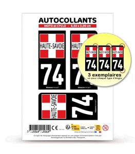 74 Haute-Savoie - Département II | Autocollant plaque immatriculation