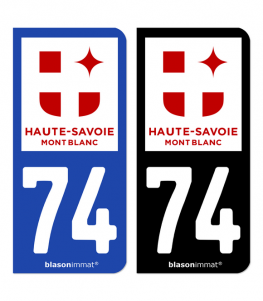 74 Haute-Savoie - Tourisme | Autocollant plaque immatriculation