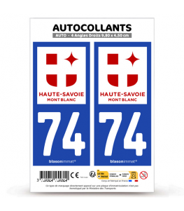 74 Haute-Savoie - Tourisme | Autocollant plaque immatriculation