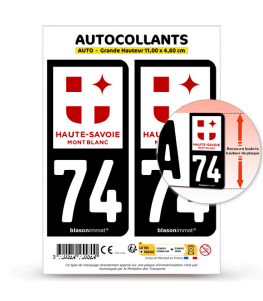 74 Haute-Savoie - Tourisme | Autocollant plaque immatriculation