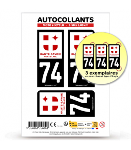 74 Haute-Savoie - Tourisme | Autocollant plaque immatriculation