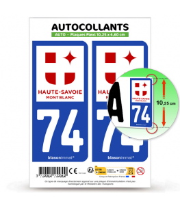 74 Haute-Savoie - Tourisme | Autocollant plaque immatriculation