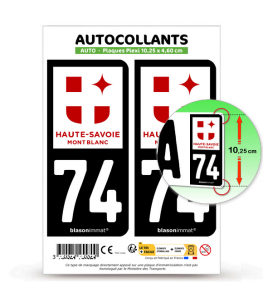 74 Haute-Savoie - Tourisme | Autocollant plaque immatriculation