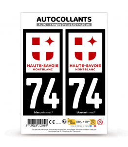 74 Haute-Savoie - Tourisme | Autocollant plaque immatriculation