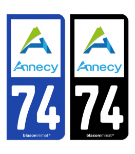 74 Annecy - Pays | Autocollant plaque immatriculation