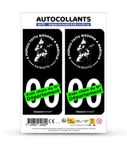 Ribellu Corse - Patriottu | Autocollant plaque immatriculation